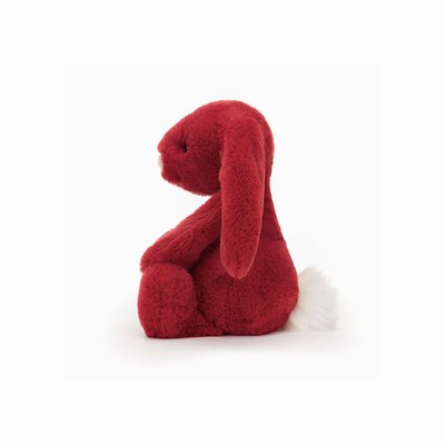 Jellycat Bashful Luxe Bunny Scarlett USA | 47301ODEJ